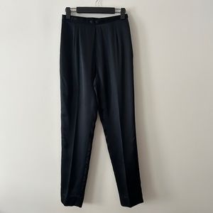 Shanghai Tang Black Silk Pants